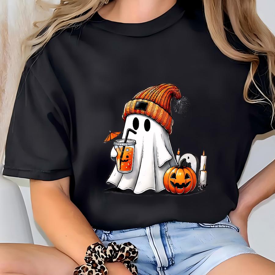 Cute Ghost Sweatshirt, Funny Spooky Hoodie, Womens Ghost Sweatshirt, Spooky Season, Halloween Party Sweatshirt, Fall Ghost Sweatshirt T-shirt