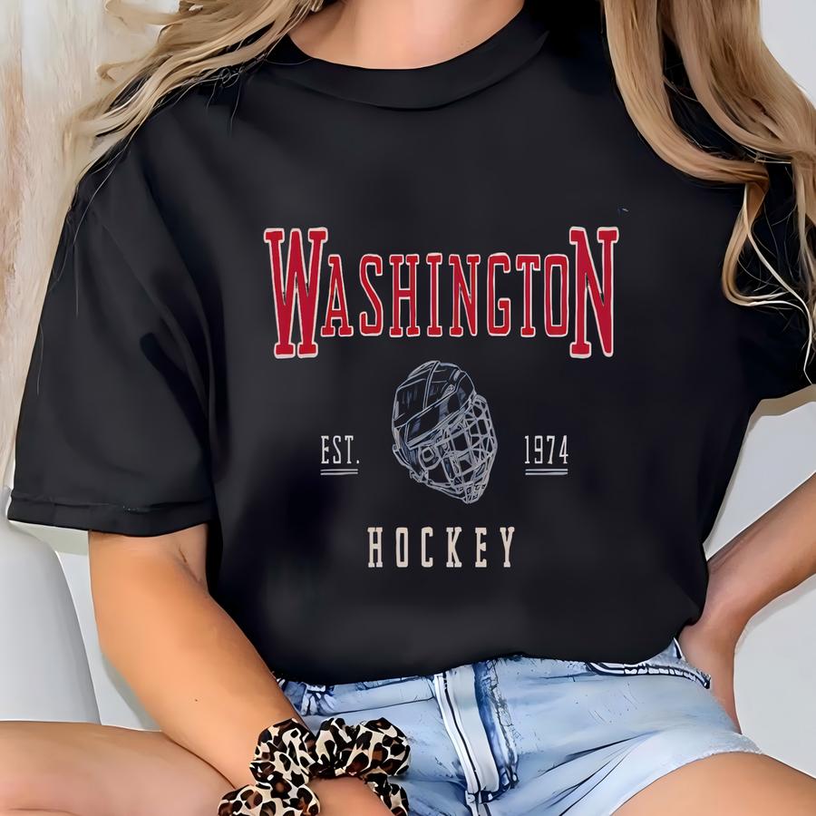 Washington Hockey Shirt, Capital Hockey Gameday Sweatshirt, Capital Hockey Crewneck, Dc Sports Fan Apparel, Capital Hockey Fan Gift Idea T-shirt