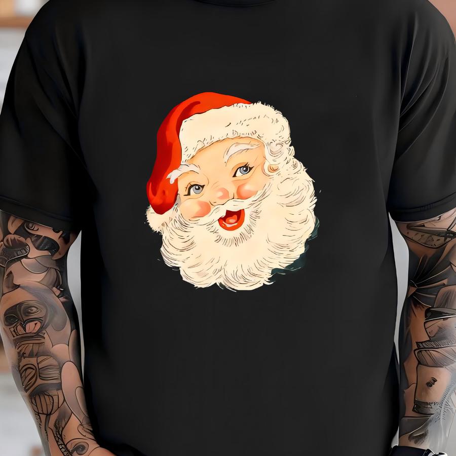 Retro Santa Sweatshirt, Santa Sweatshirt, Christmas Sweatshirt, Christmas Gift T-shirt