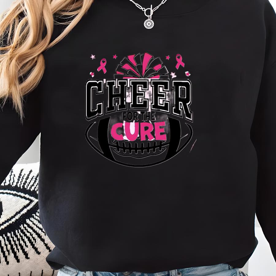 Cheer For The Cure Sweatshirt, Personalized Breast Cancer Sweater, Breast Cancer Awareness, Pink Ribbon Hoodie, Breast Cancer Sweatshirt Sweatshirt Cheer For The Cure Sweatshirt, Personalized Breast Cancer Sweater, Breast Cancer Awareness, Pink Ribbon Hoodie, Breast Cancer Sweatshirt Sweatshirt