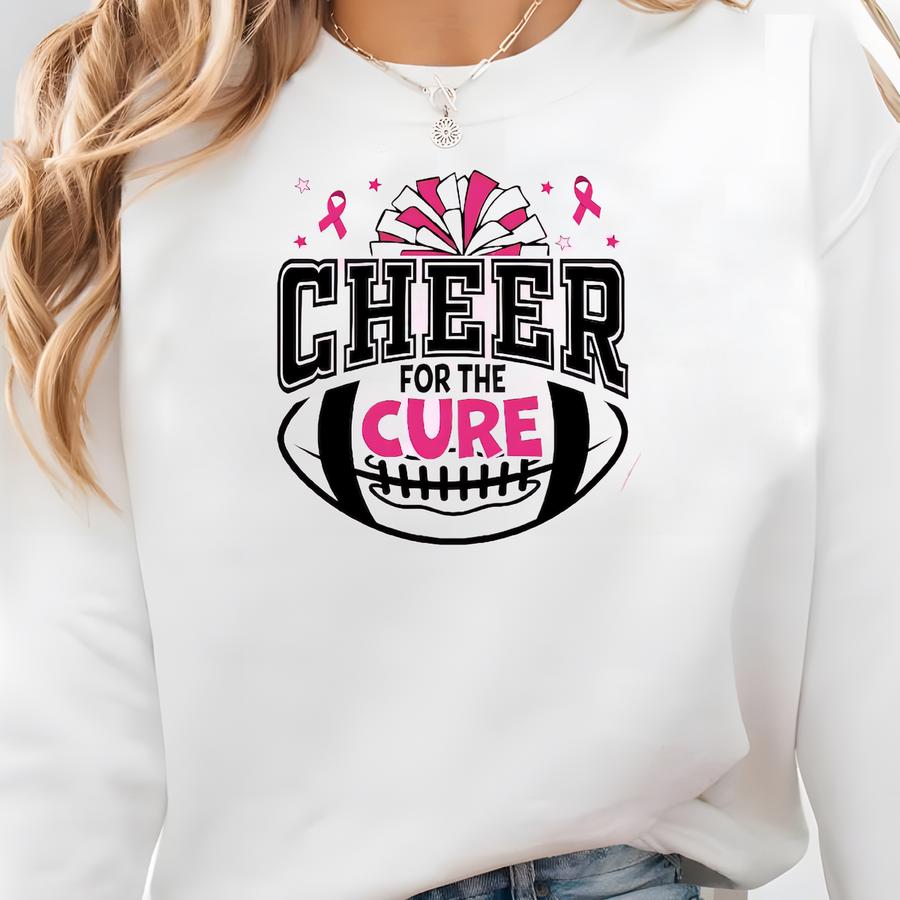 Cheer For The Cure Sweatshirt, Personalized Breast Cancer Sweater, Breast Cancer Awareness, Pink Ribbon Hoodie, Breast Cancer Sweatshirt Sweatshirt Cheer For The Cure Sweatshirt, Personalized Breast Cancer Sweater, Breast Cancer Awareness, Pink Ribbon Hoodie, Breast Cancer Sweatshirt Sweatshirt
