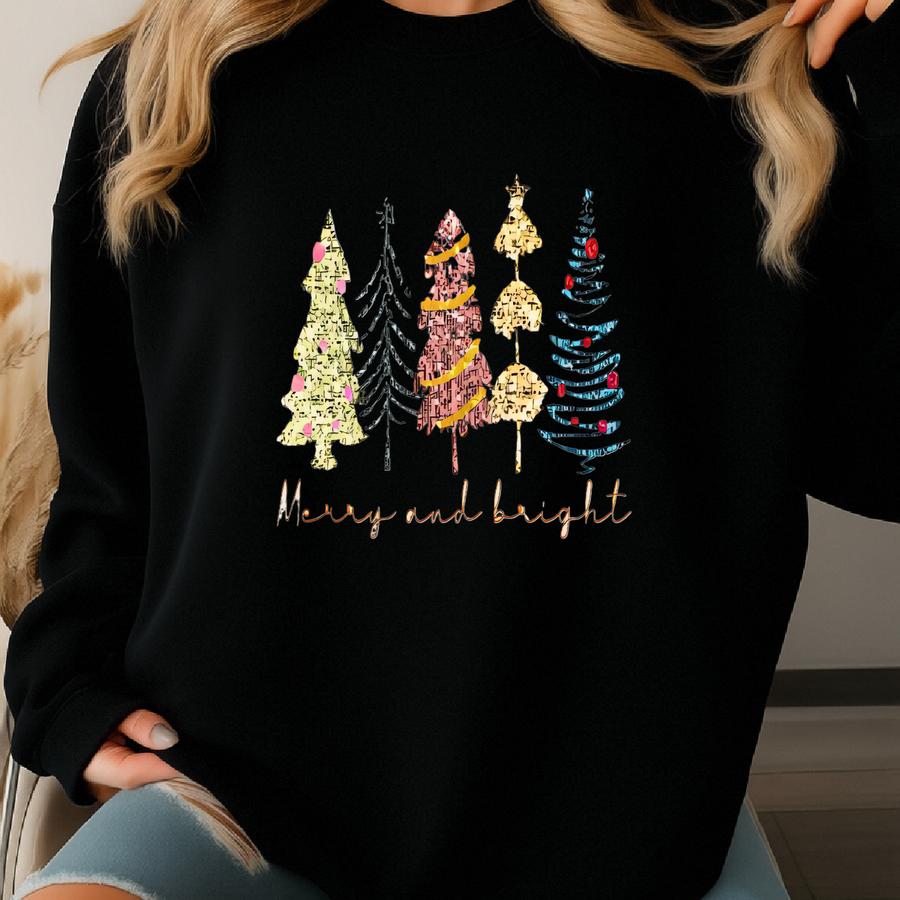 Glitter Christmas Tree Shirt: Sparkly Xmas Gift Tee Sweatshirt