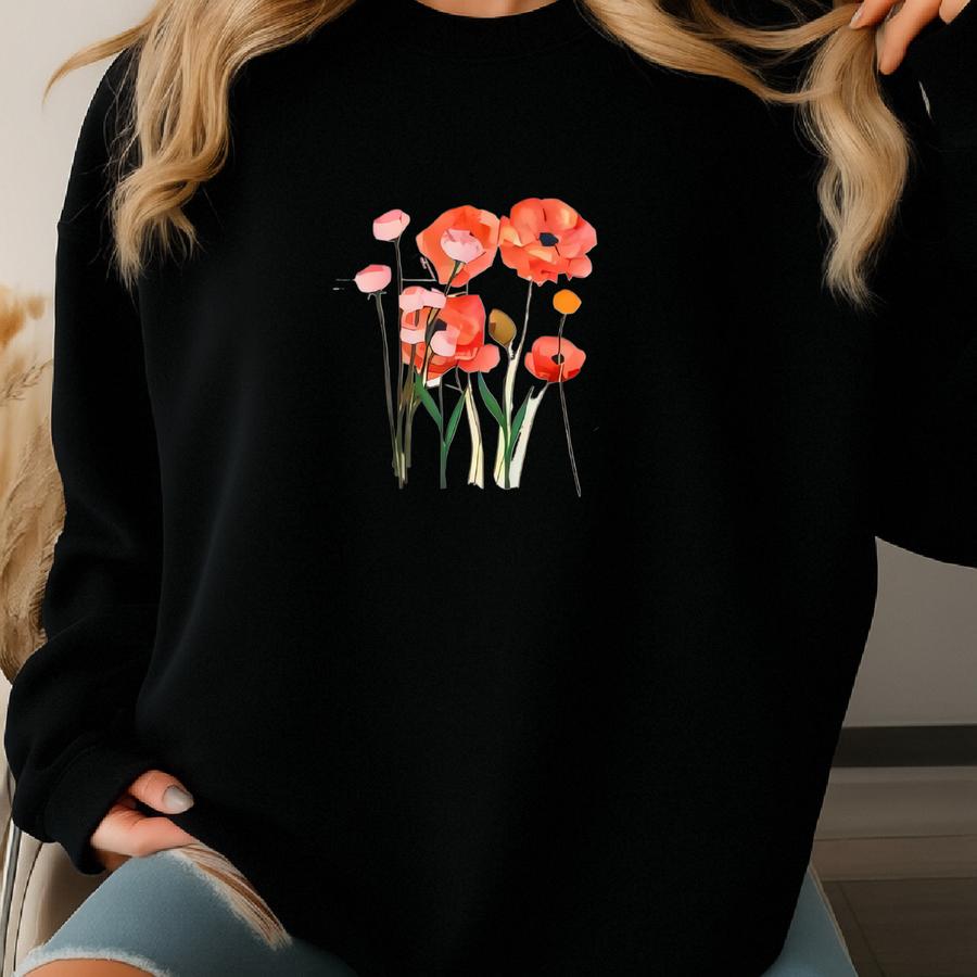 When The World Is Loud Create Your Own Peace Unisex T-shirt; Inspirational Womens Shirt; Flowers Designed Shirt Sweatshirt