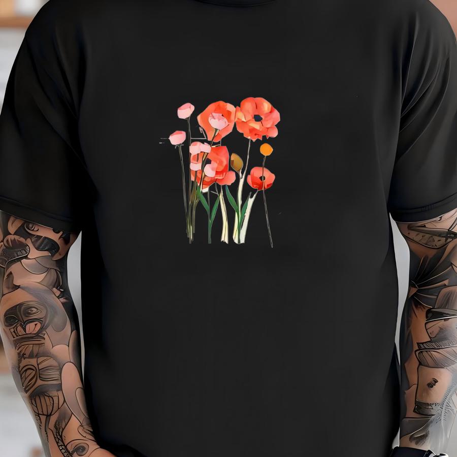 When The World Is Loud Create Your Own Peace Unisex Hoodie; Inspirational Womens Shirt; Flowers Designed Shirt T-shirt