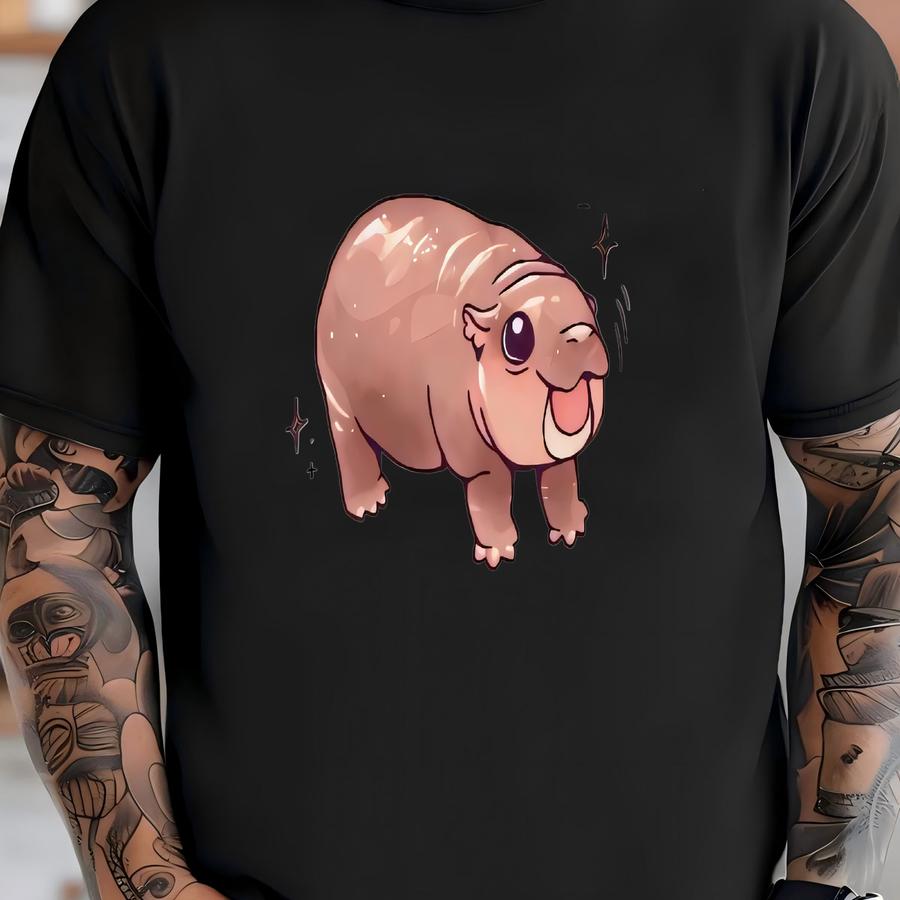 Cute Moo Deng Baby Clothes, Moo Deng Hippo Lover Baby Outfit, Funny Animal Baby Romper, Moo Deng Fan Club Outfit, Baby Shower Gift T-shirt