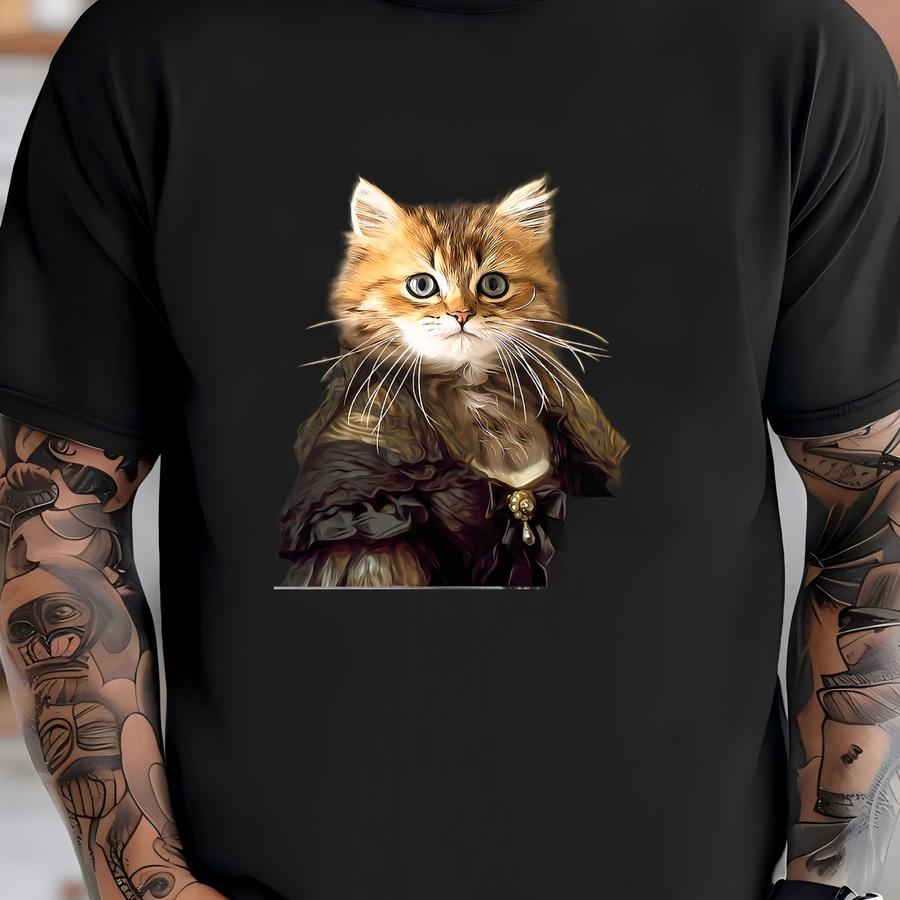 Custom Royal Pet Portrait: Renaissance Cat Or Dog (digital Download) T-shirt