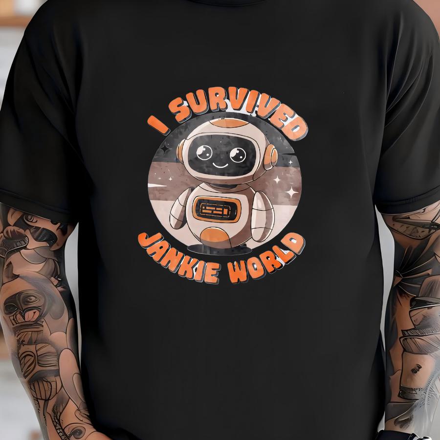 Retro I Survived Jankie World Hoodie - Big Brother Live Feeds Hoodie - Retro Big Brother Fan Sweatshirt - Funny Robot Shirt T-shirt