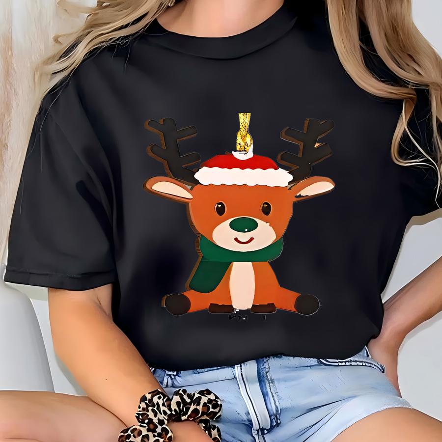 Custom Cute Money Holder Christmas Ornament 2024, Here’s A Few Bucks For Christmas, Reindeer Money Holder, Bucks For Xmas, Gift For Kids T-shirt
