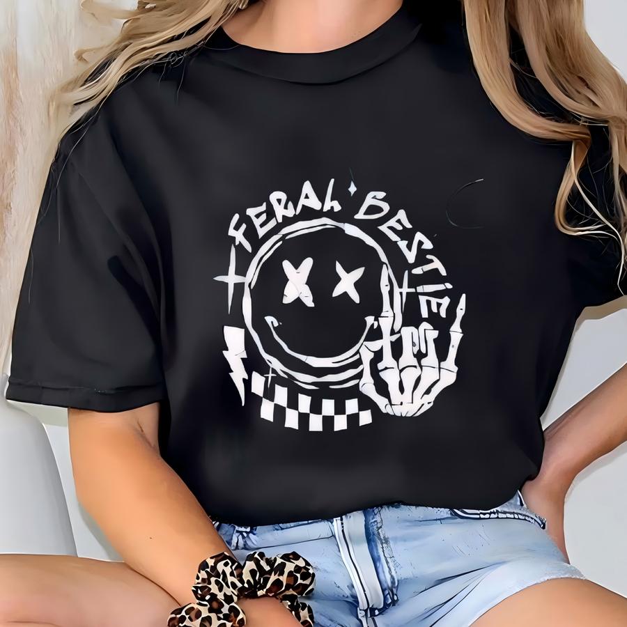 Retro Besties Hoodie For Best Friends, Womens Clothing, Matching Hoodies, Funny Best Friend Birthday Gift, Somebodys Bestie Hoodie T-shirt