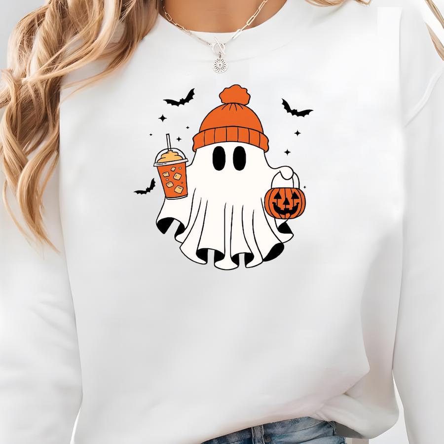 Halloween Ghost Shirt, Cute Ghost Shirt, Cute Fall Shirt, Little Ghost Ice Coffee Shirt, Ghost Sweatshirt,cute Spooky Coffee Sweatshirt Sweatshirt Halloween Ghost Shirt, Cute Ghost Shirt, Cute Fall Shirt, Little Ghost Ice Coffee Shirt, Ghost Sweatshirt,cute Spooky Coffee Sweatshirt Sweatshirt