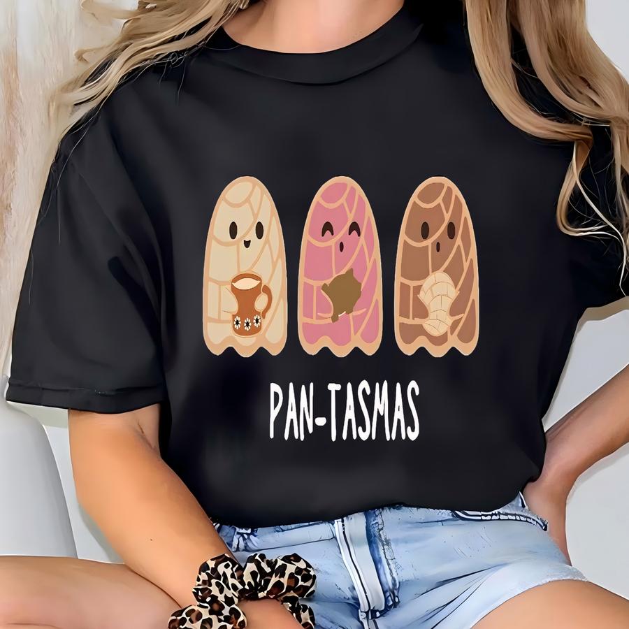 Pantasmas Shirt, Mexican Halloween Shirt, Halloween Latina Shirt, Ghost Pan Dulce Shirt, Concha Shirt, Spanish Halloween Shirt, Latina Gift T-shirt
