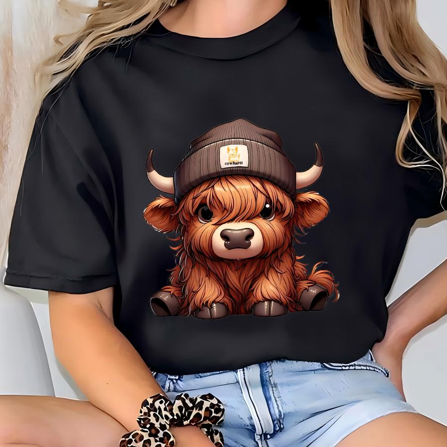 Highland Cow Sweatshirt, Highland Cow Crewneck, Cute Cow Hoodie, Western Crewneck, Highland Cow Sweater, Cow Gifts, Cow Crewneck T-shirt