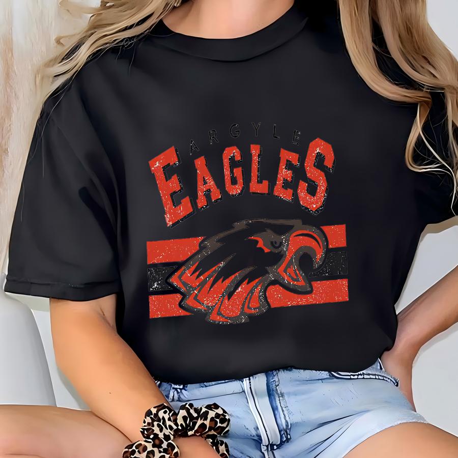 Vintage Distressed Argyle Eagles Shirt/sweatshirt, Game Day Shirt For Argyle Eagles Fans, Argyle Texas Merch For Game Day T-shirt