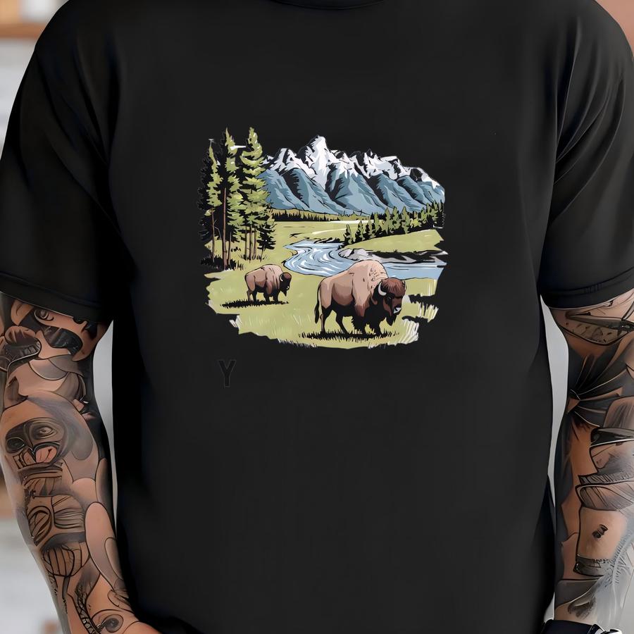 National Park Sweatshirt, Wyoming Crewneck, Western Sweatshirt, Western Graphic Tee, Adventure Sweater, Family Trip Shirt T-shirt