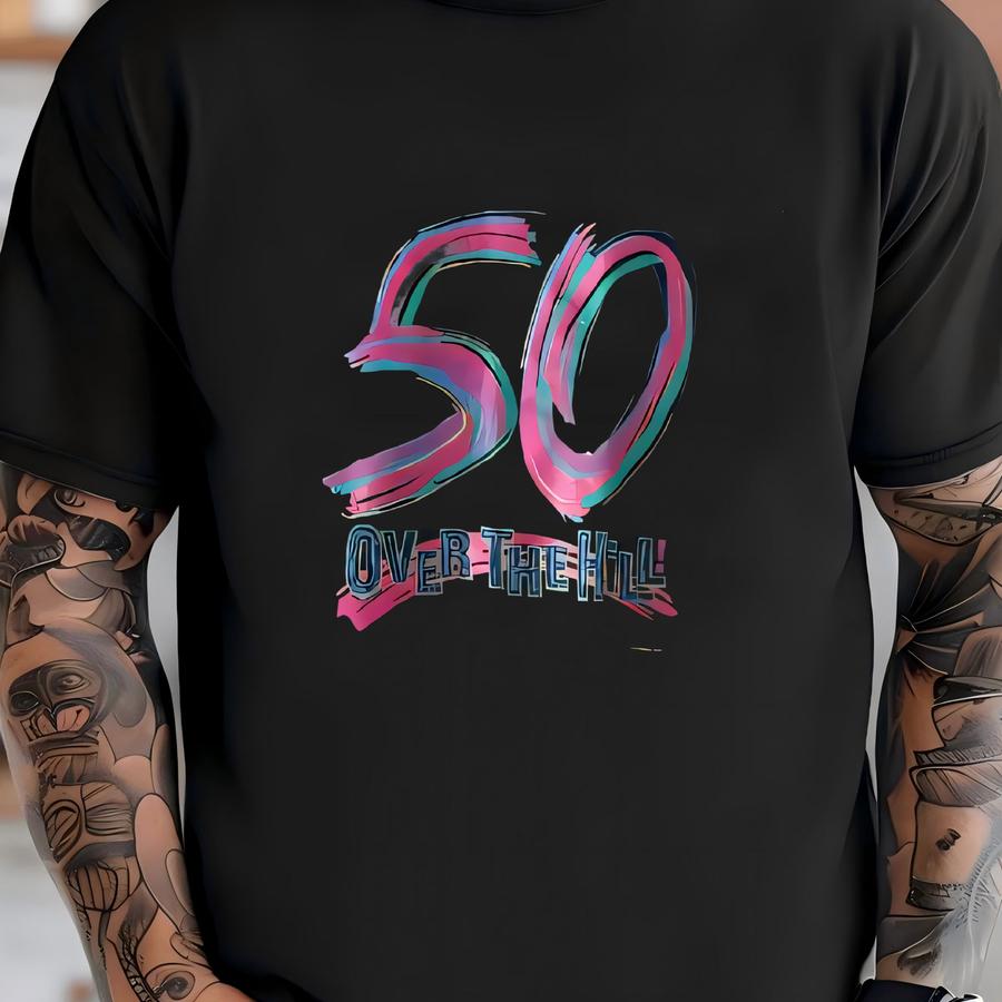 Vintage 1990's Single Stitch Funny Comedy Over The Hill Hoodie - Large T-shirt