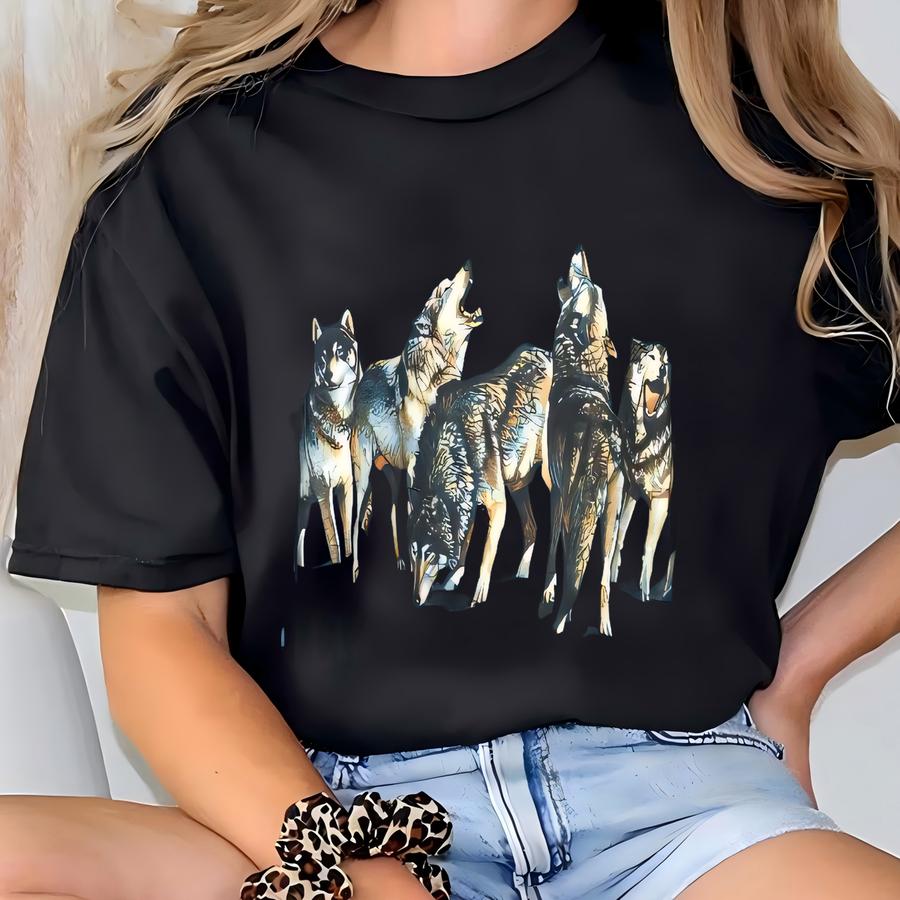 Vintage 90s Tahquamenon Falls Michigan Sweatshirt Large Howling Wolves Graphics Printed Crewneck Michigan Waterfall Jumper Wolf Sweater Xl T-shirt