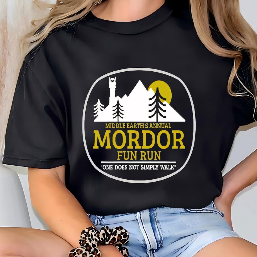Middle Earth's Annual Mordor Fun Run Sweatshirt, Rings Of Power Sweatshirt, Movie Sweater, Fan Sweatshirt, Adventures Sweater T-shirt