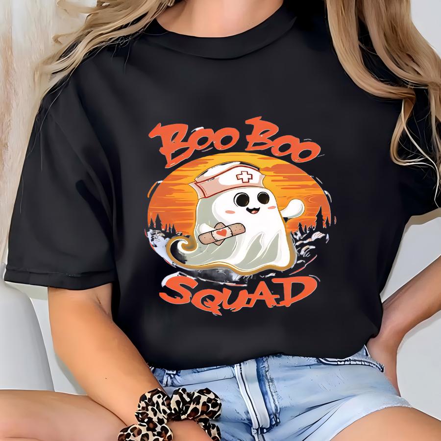 Halloween Ghost Nurse Boo Boo Shirt T-shirt
