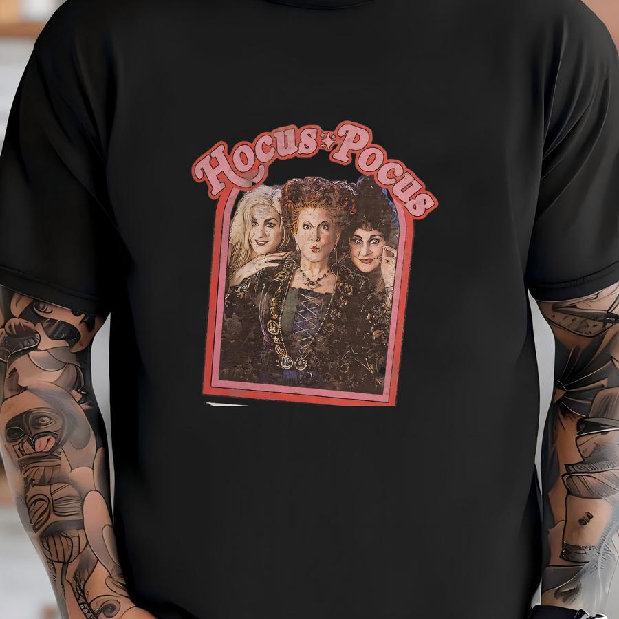 Shirt, Retro Halloween Tee, Sanderson Sisters Shirt, Spooky Retro Tshirt, Creepy Grunge Print Shirt, Cosy Shirt T-shirt