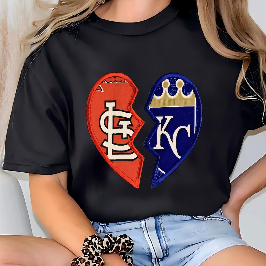 Custom House Divided Hearts United Broken Heart Football Tee Colleges Or Professional Teams Customized Wording T-shirt
