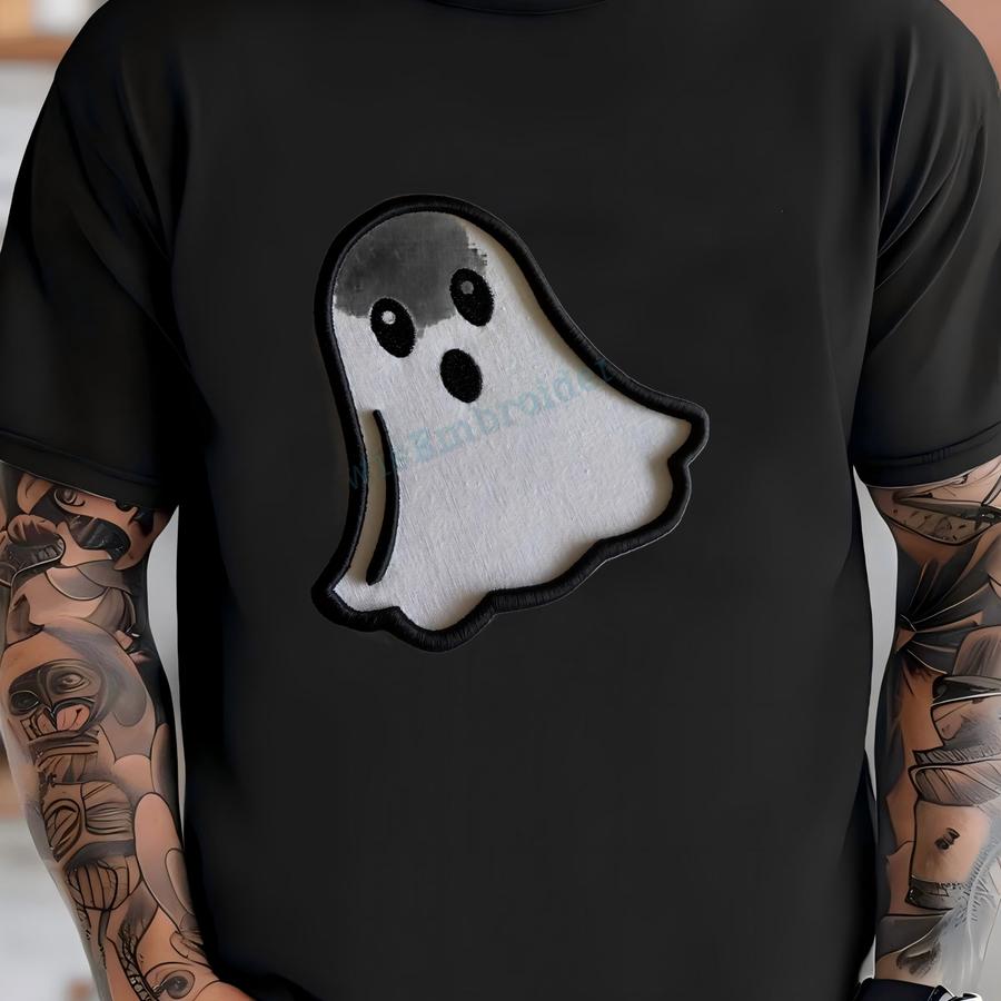 3d Puff Y Ghost Design - Cute Ghost Y - 3d Halloween Design - Puff Foam Y - Happy Halloween Design T-shirt