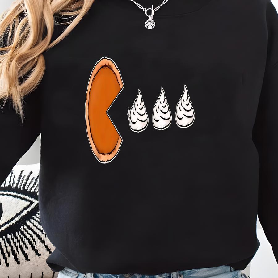 Pumpkin Pie Pac Man Funny Thanksgiving Shirt, Thanksgiving Humor Tee, Pumpkin Season Pac Man Shirt Pumpkin Patch Day Gift, Pumpkin Spice Tee Sweatshirt