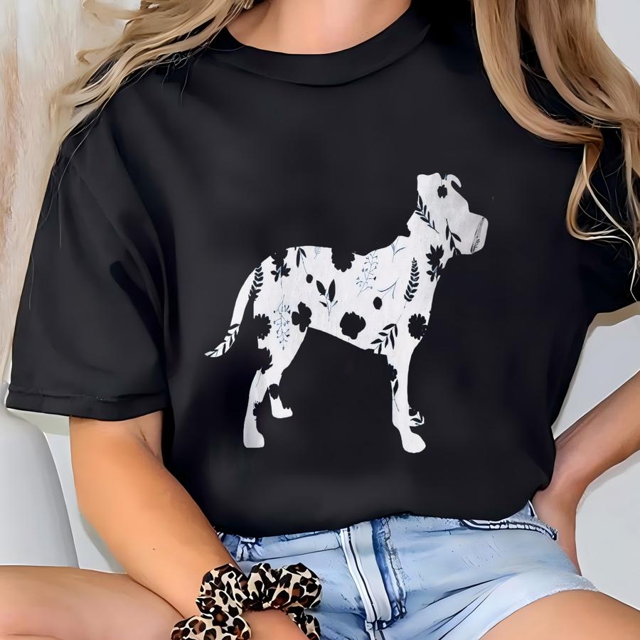 Pitbull Koszula Dziki Kwiat Bully Rasa Pies Miłośnik Prezent Amerykański Stafshire Terrier Pies Mama Tee Kwiatowy Pies Z Kapuchonem Kostium