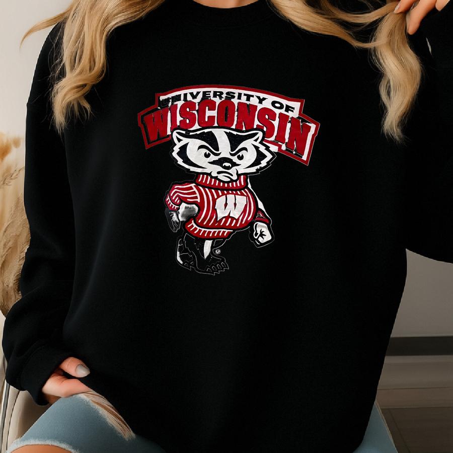 Vtg Badgers Tshirt Size Xl Sweatshirt