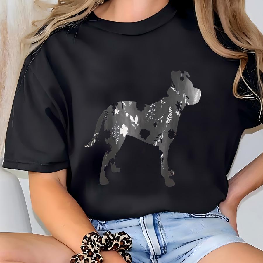 Bully Rasy Pies Koszula Dziki Kwiat Amerykański Buldog Miłośnik Prezent Amerykański Stafshire Terrier Pies Mama Tee Kwiatowy Pitbull Pies Graficzny Kapuchon Kostium