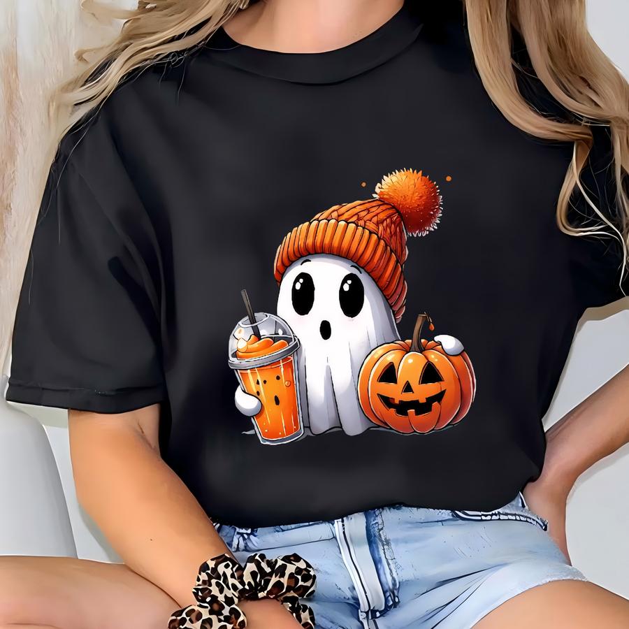 Halloween Ghost Shirt, Cute Halloween Shirt, Spooky Season Shirt, Pumpkin Vintage Halloween Shirt, Halloween Shirt T-shirt