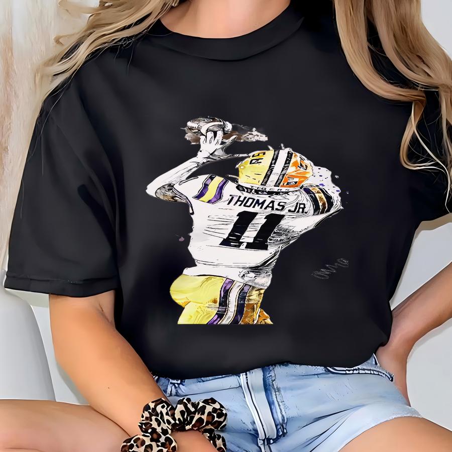 Brian Thomas Jr Poster Tigers Wall Art Print Football Player Sports Canvas Canvas Print Football Poster Home Decor H113 T-shirt