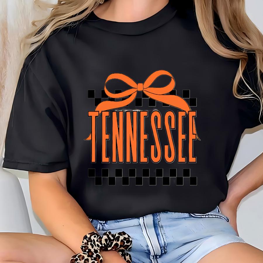 Tennessee Bow Comfort Color Tank Top Or Shirt T-shirt