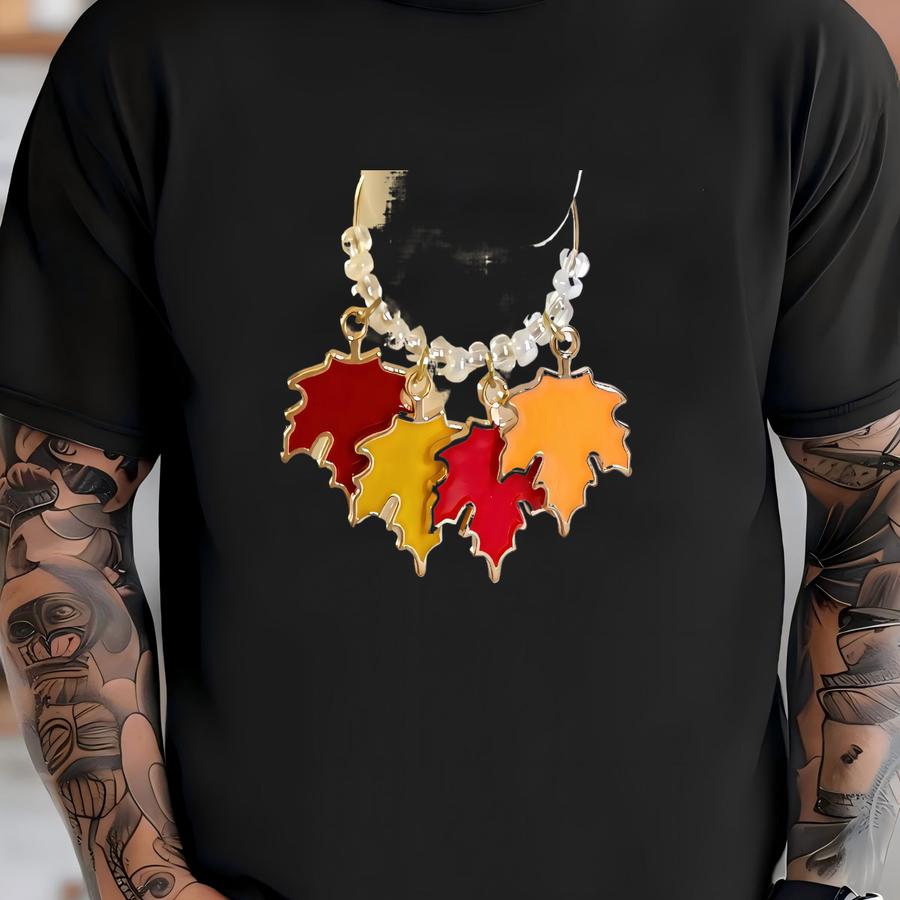 Fall Leaves Foliage Tumbler Charm, Cup Charm, Tumbler Accessories, Handle Charm T-shirt