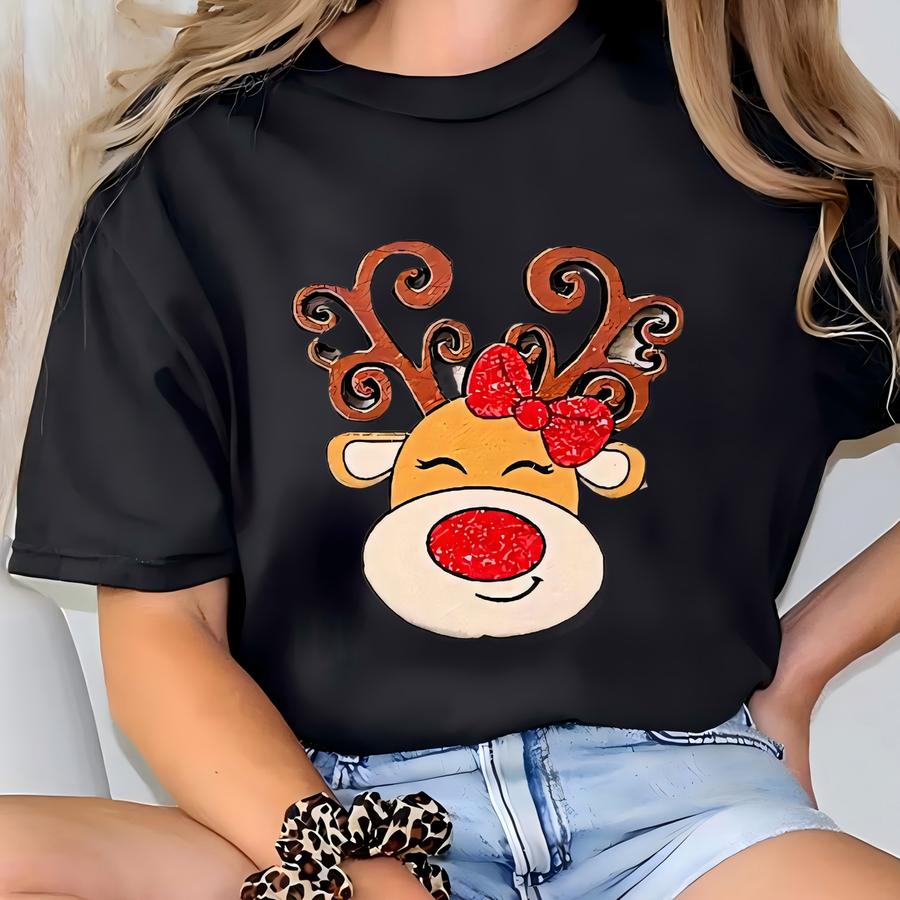Custom Cute Money Holder Christmas Ornament 2024, Here’s A Few Bucks For Christmas, Reindeer Money Holder, Bucks For Xmas, Gift For Kids T-shirt