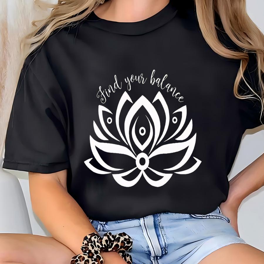 Find Your Balance Sweatshirt Find Balance, Yin Yang Sun Sweatshirt, Yoga Sweatshirt For Friend, Yin And Yang, Yin Yang Sweatshirt T-shirt