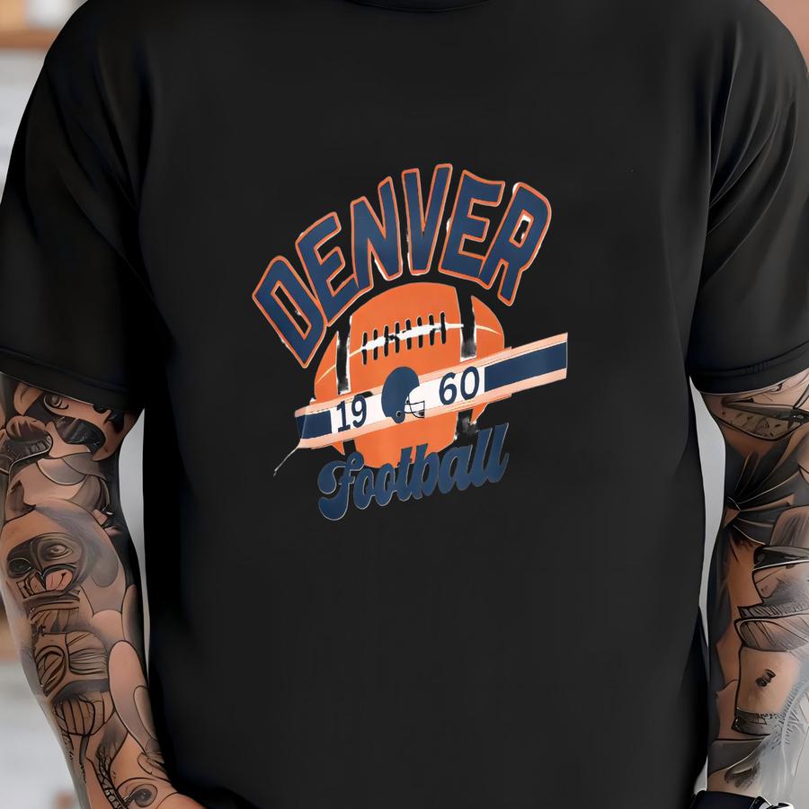 Denver Football Vintage Pullover, Denver Bronco Throwback Sweatshirt, Unisex Bronco Crewneck, Denver Sports Fan Gift, Game Day Sweatshirt T-shirt