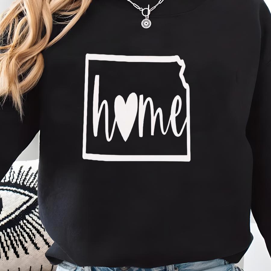 Kansas Home, Kansas Home Shirt, Kansas Home Tee, Kansas Home T-shirt, Kansas Shirt, Kansas Gift, Kansas Tee, Kansas T-shirt, Kansas Girl Sweatshirt