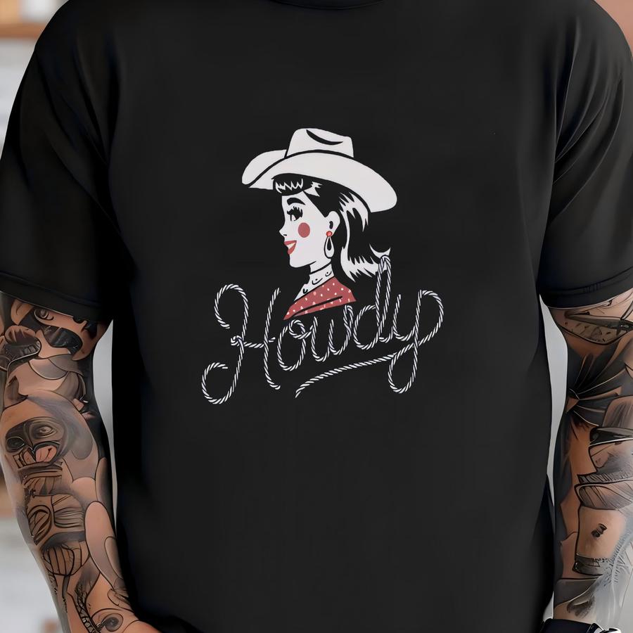 Howdy Vintage Western Shirt, Western Graphic Tee, Rodeo Shirt, Cowgirl Aesthetic, Retro Western, Vintage Rodeo, Gift For Cowgirl T-shirt