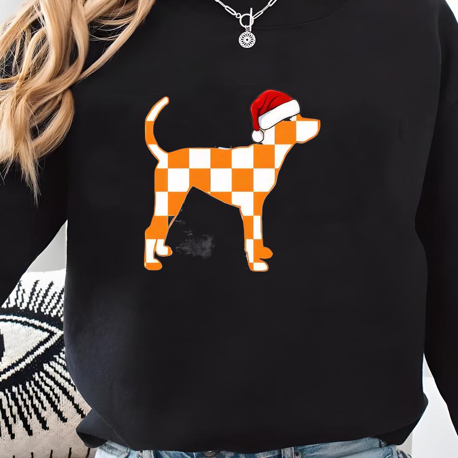 Tennessee Christmas Sweatshirt, Tennessee Santa Hat Sweatshirt, Tennessee Gift, Volunteer State Sweatshirt, College Student Gift, Christmas Sweatshirt