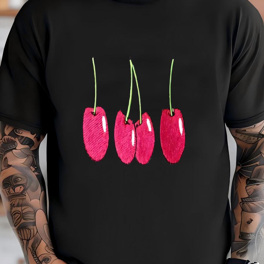 Cherry Sweatshirt, Fruit, Summer Top, Nature, Beach Outfit, Cute T-shirt