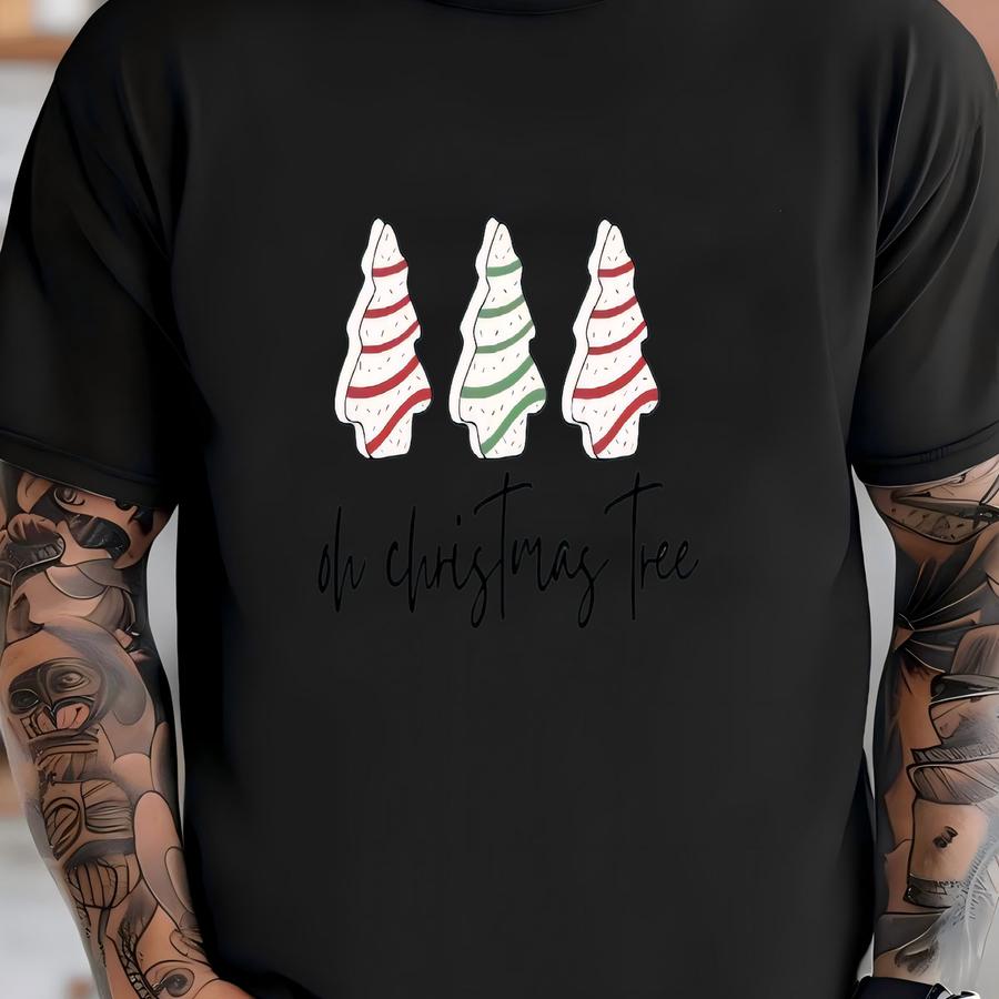 Christmas Sweatshirt, Oh Christmas Tree Sweatshirt, Sweatshirt, Christmas Tree Cake Sweatshirt T-shirt