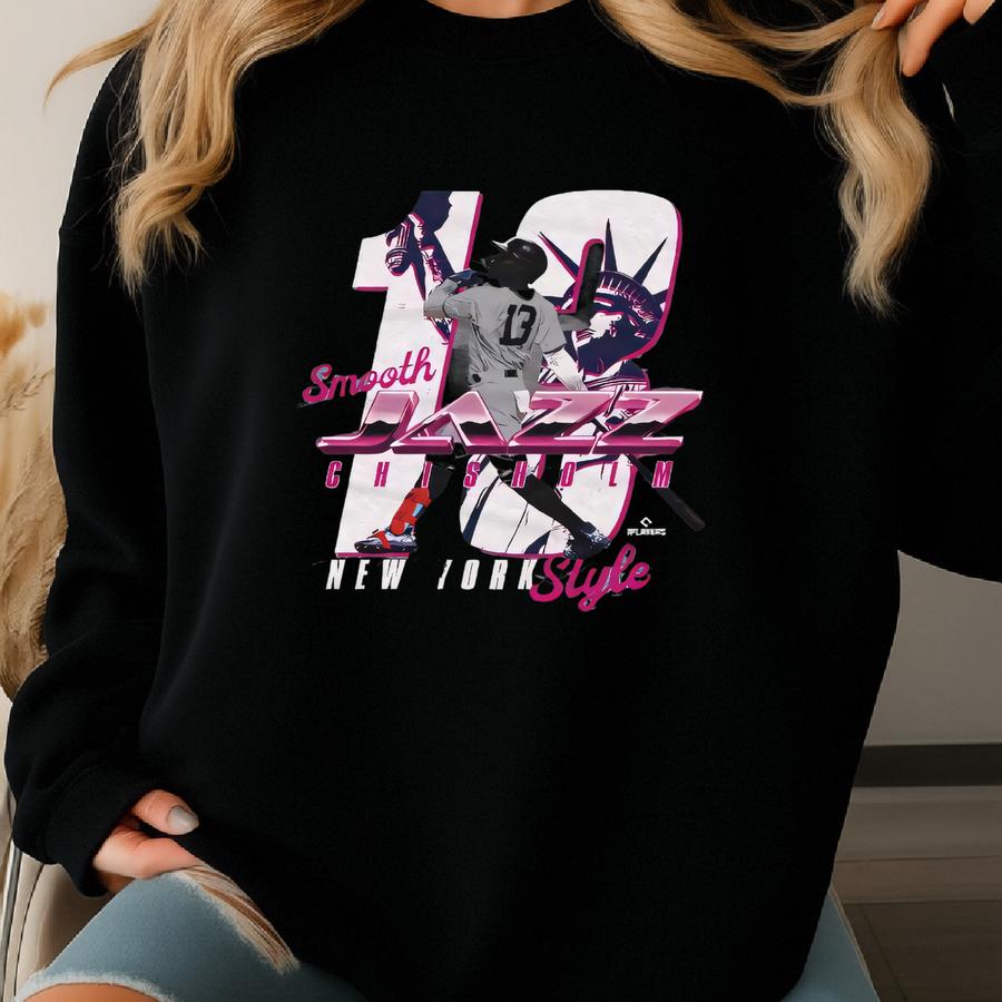 Jazz Chisholm Jr. Kids T-shirt - New York Baseball Jazz Chisholm New York Y Smooth Wht Sweatshirt