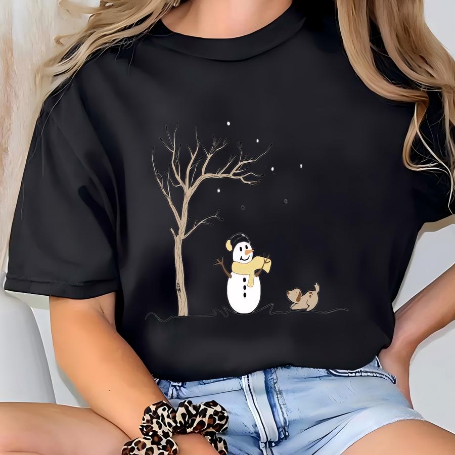 Christmas Snowman Sweatshirt, Snowman Sweater, Snowman Shirt, Christmas Dog Lover Crewneck, Christmas Shirts For Women, Christmas Sweatshirt T-shirt