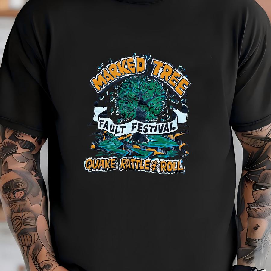 Vintage 80s Turquoise Marked Tree Festival Nature Sweatshirt T-shirt