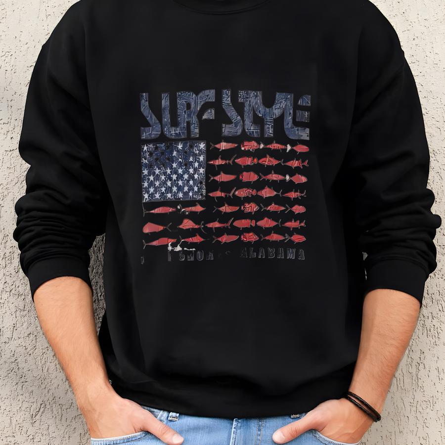 Y2k Surf Style Sweatshirt Large Vintage Gulf Shores Sweater Jumper Pullover Crewneck White Size L Sweatshirt