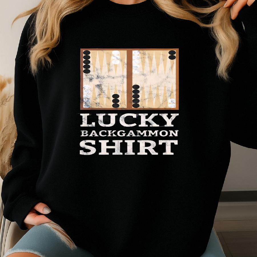 Backgammon Shirt / Tank Top / Hoodie, Funny Board Game Tshirt, Lucky Backgammon Gift, Backgammon Lover Tee, Backgammon Player T-shirt Sweatshirt