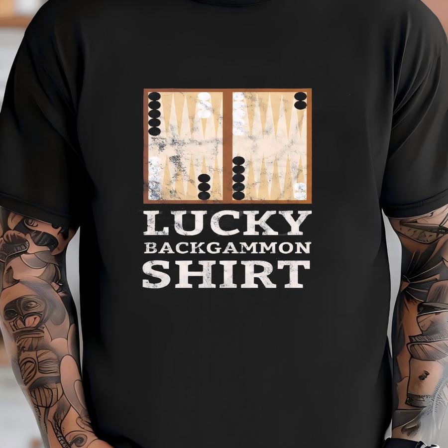 Backgammon Shirt / Tank Top / Hoodie, Funny Board Game Tshirt, Lucky Backgammon Gift, Backgammon Lover Tee, Backgammon Player Hoodie T-shirt