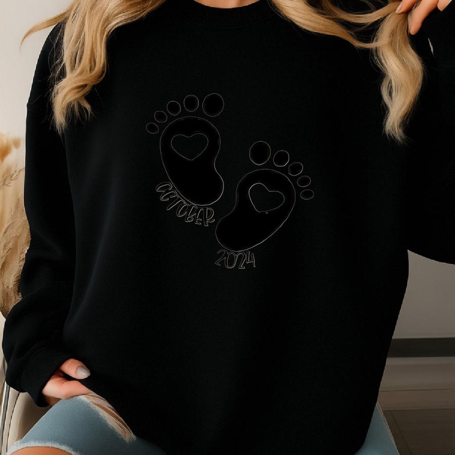 Coming Soon Pregnancy Announcement Sweatshirt: Unisex Cotton-blend Sweater Sweatshirt