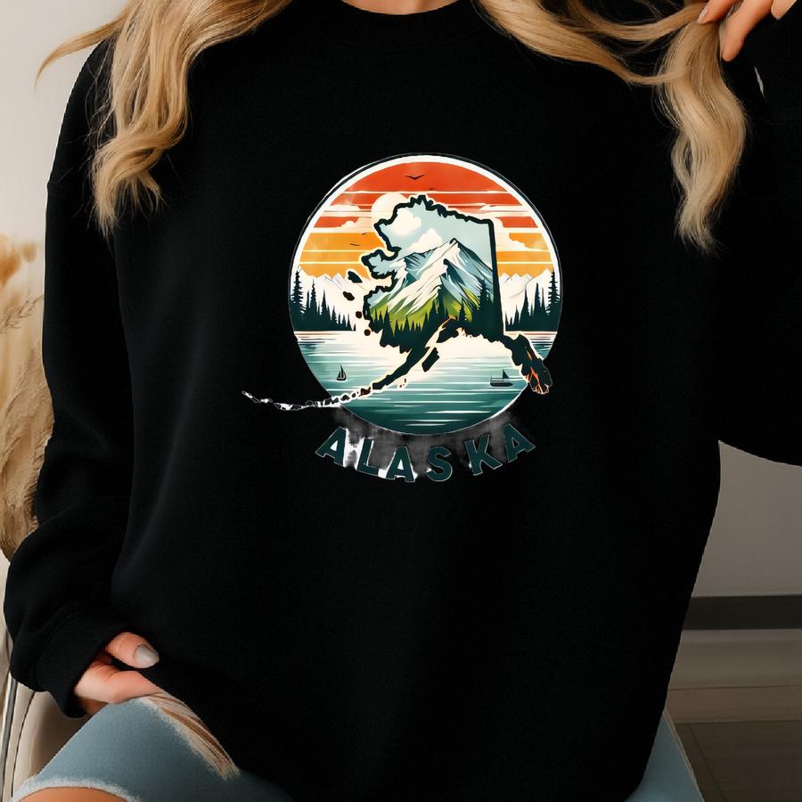Alaska Shirt, Alaska Gift, Alaska Tshirt, Vacation Shirt, State Shirt, Alaska T-shirt, Alaska Tee, Mountain Shirt, Alaska Vacation Tshirt Sweatshirt