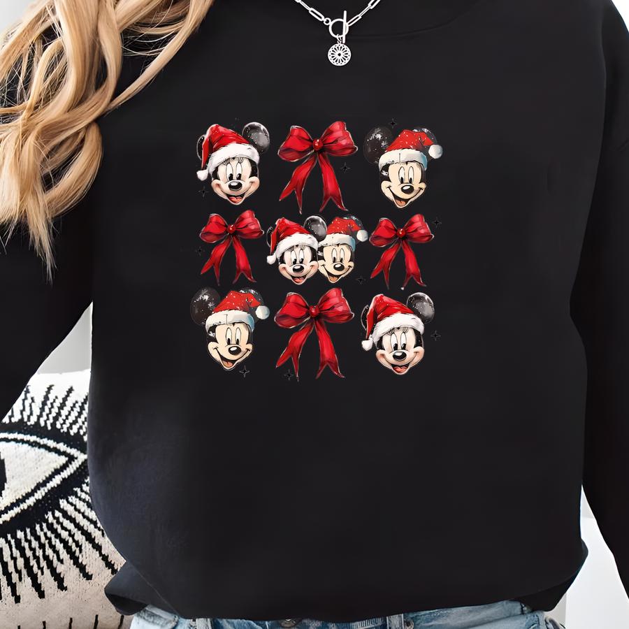 Coquette Bows Christmas Shirt, 's Very Merry Xmas Party 2024 Sweatshirt, Land Family Holiday Christmas Shirt Sweatshirt